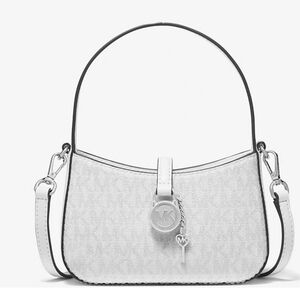 Lyra Extra-Small Signature Logo Crossbody Bag Optic White NEW
